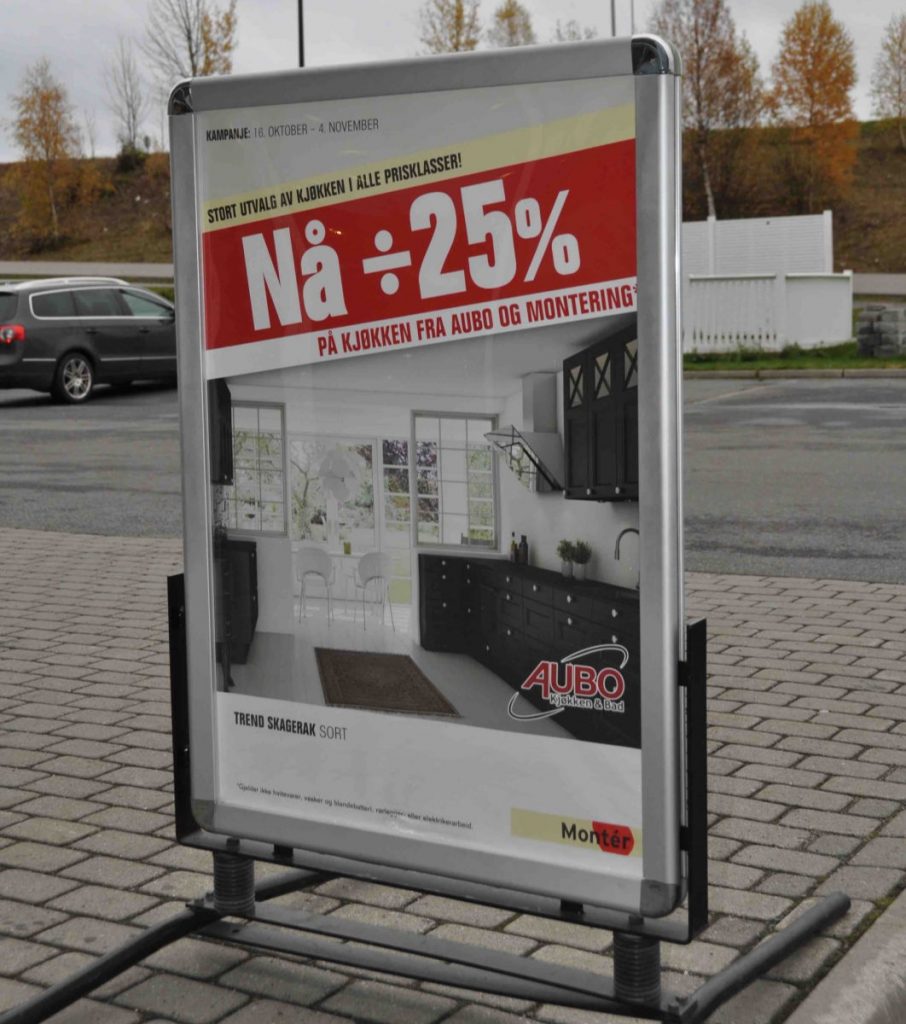 <strong>REKLAMEPLAKATER I RAMMER 70X100 &amp; 50X70</strong>